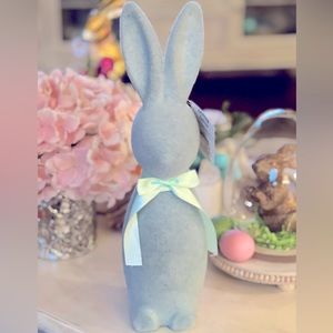 Flocked Bunny~Spring Mint Green~16”